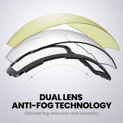 Professional Ski Goggle Replacement Lens with Quick Magnetic System, Anti-Fog Clarity, UV400 Protection, and Versatile VLT Options for All Weather Conditions