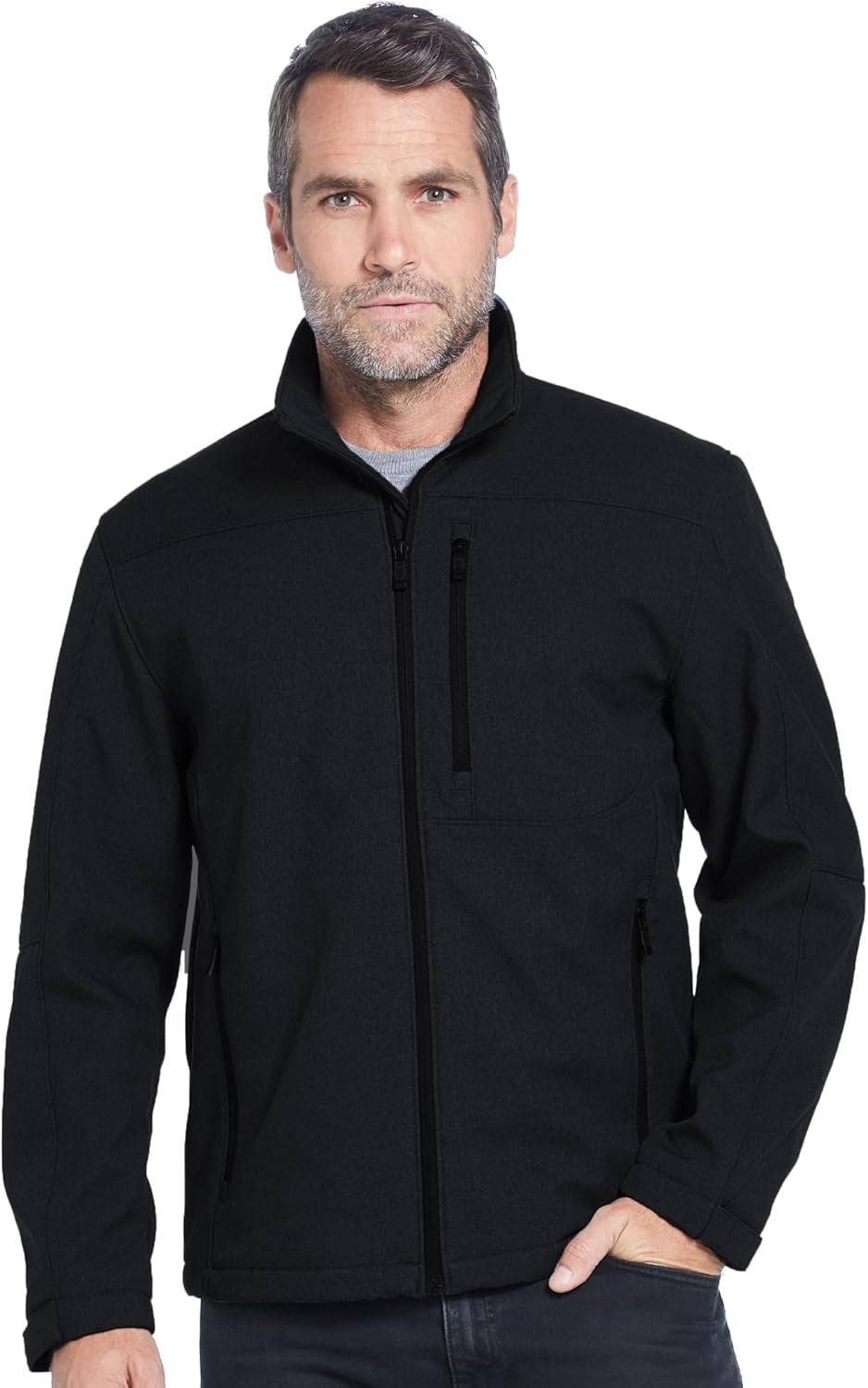 Men's Lightweight Softshell Jacket - Wind and Water Resistant, Breathable Outdoor Coat