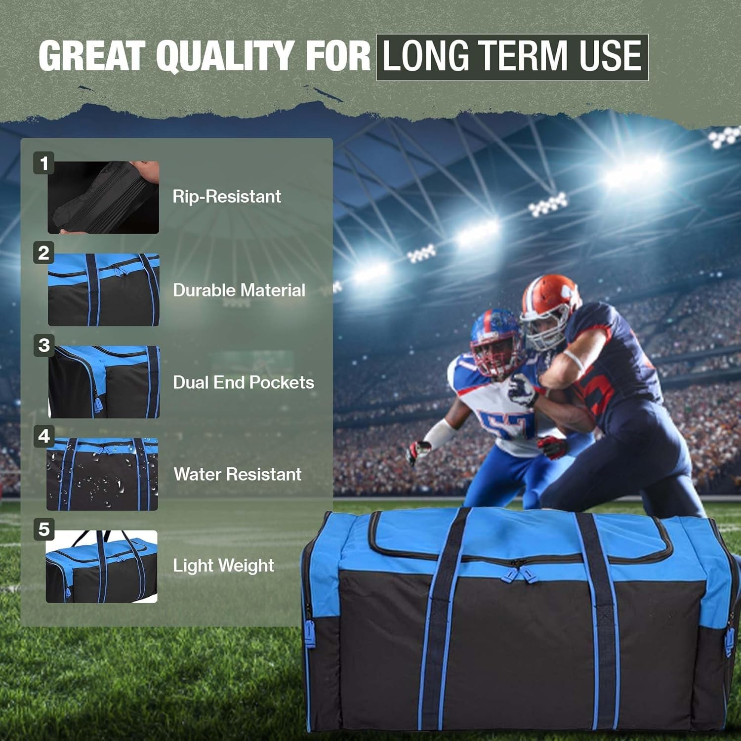 Premium Multi-Pocket Durable Sports Gym Duffel Bag for Travel