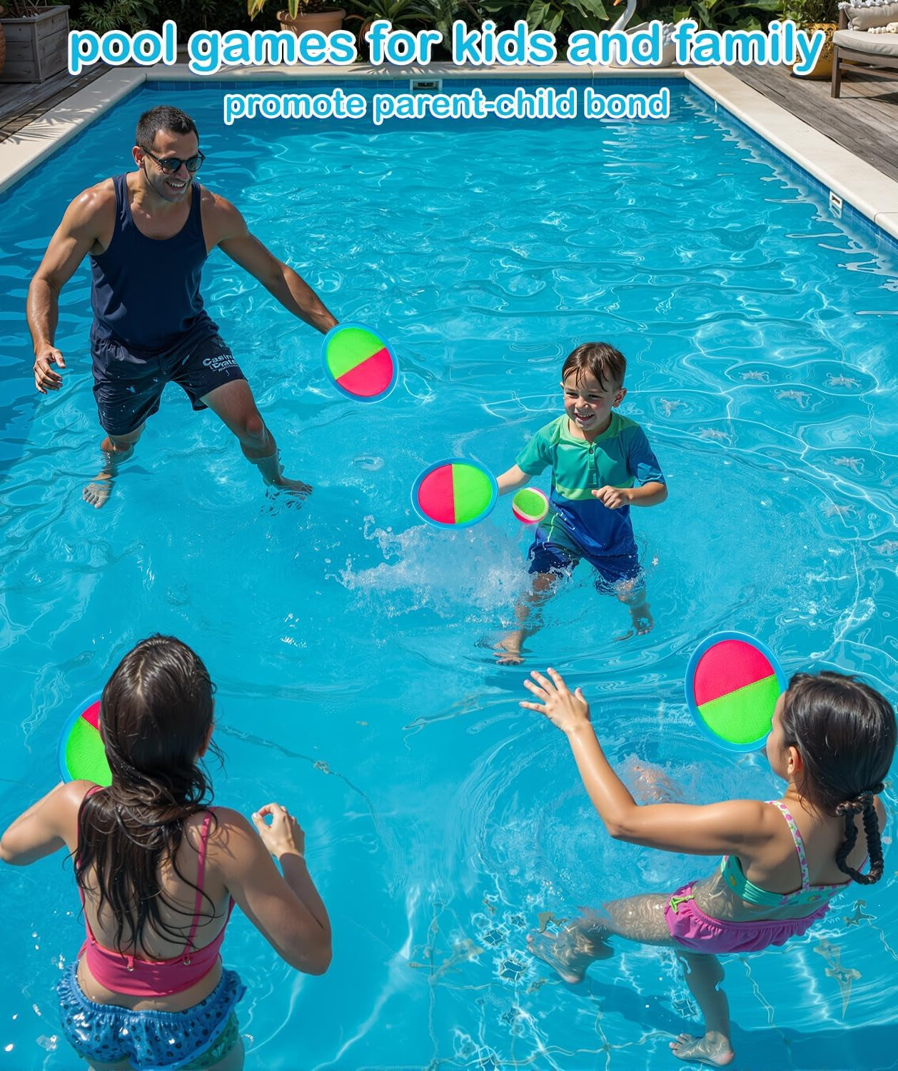 Toss and Catch Ball Game Set - Outdoor Toy for Beach, Pool, Yard, and Camping | Includes 2 Paddles, 2 Sticky Balls, and Carry Bag | Engaging Backyard Activity for Kids Ages 3-12 and Families | Perfect Gift for Birthdays and Holidays